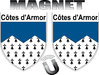 2 Magnets blason des COTES D'ARMOR 22