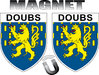 2 X escutcheon - MAGNET BLAZON DOUBS