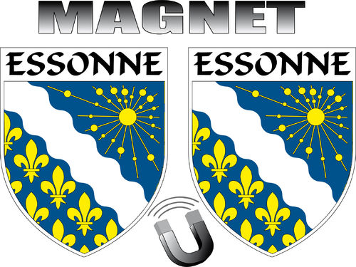 2 X escutcheon - MAGNET BLAZON ESSONNE