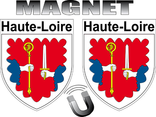 2 X escutcheon - MAGNET BLAZON HAUTE LOIRE