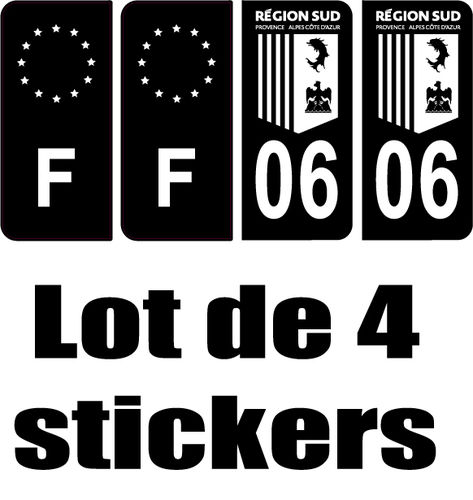 06  SUD department + F Black sticker x 4