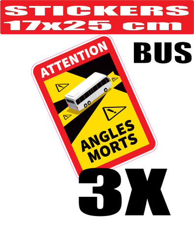 3X Angles Morts pour AUTOBUS BUS AUTOCAR