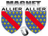 2 Magnets blason de l'ALLIER 03