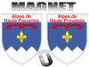 2 Magnets blason ALPES de HAUTE PROVENCE 04