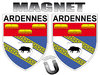 2 Magnets blason des ARDENNES 08