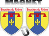 2 Magnets blason des BOUCHES DU RHONE 13