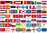 63 Stickers drapeaux différents 10x15mm de Pays en Europe