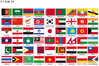 ASIA FLAG STICKERS