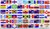 36 Stickers drapeaux différents 10x15mm de Pays en Amérique