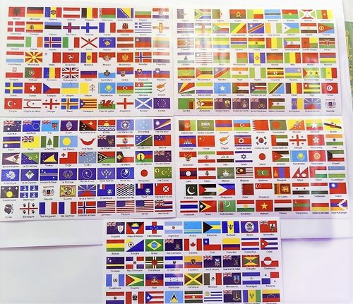 242 WORLD FLAG STICKERS