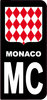 2 Stickers style AUTO Plaque Noir MONACO