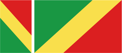 CONGO REPUBLIQUE 4X flag adhesive vinyl stickers