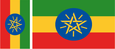 ETHIOPIE 4X flag adhesive vinyl stickers