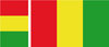 GUINEE 4X drapeau sticker autocollant vinyle