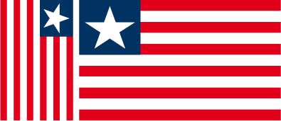 LIBERIA 4X drapeau sticker autocollant vinyle