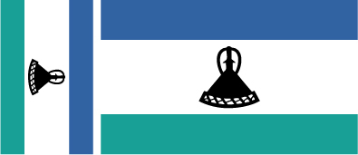 LESOTHO 4X drapeau sticker autocollant vinyle