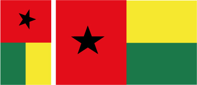 GUINEE BISSAU 4X drapeau sticker autocollant vinyle