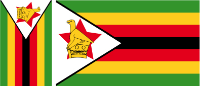 ZIMBAWE 4X drapeau sticker autocollant vinyle
