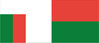 MADAGASCAR 4X drapeau sticker autocollant vinyle