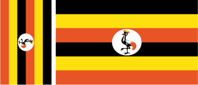 OUGANDA 4X flag adhesive vinyl stickers