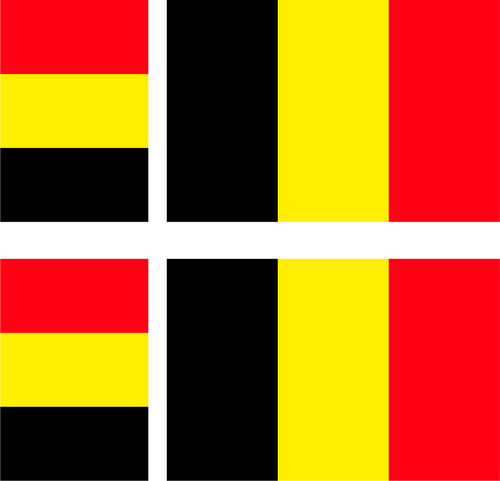 BELGIQUE 4 x drapeau sticker