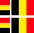 BELGIUM 4X flag adhesive vinyl stickers