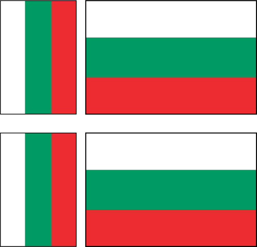 BULGARIA 4X flag adhesive vinyl stickers