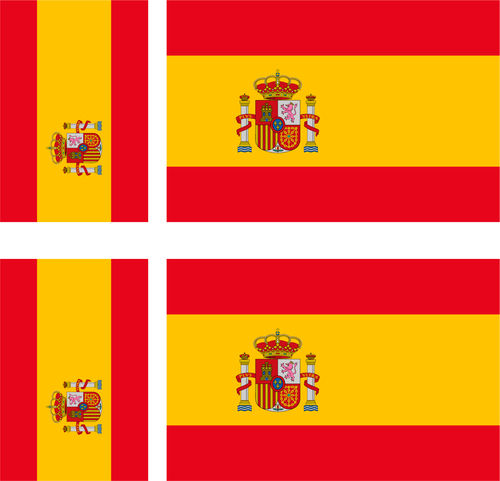 SPAIN 4X flag adhesive vinyl stickers