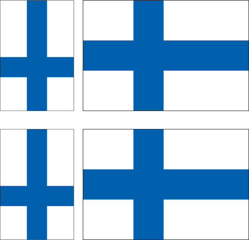 FINLANDE 4 x drapeau sticker