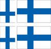 FINLANDE 4 x drapeau sticker