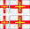GUERNESEY 4 x drapeau sticker