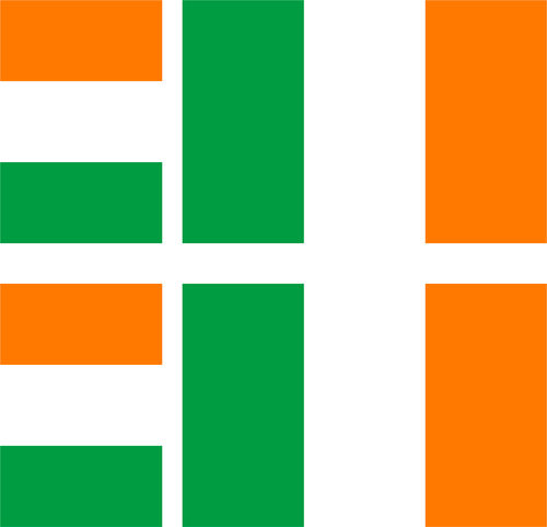 IRLANDE 4 x drapeau sticker