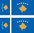 KOSOVO 4 x drapeau sticker