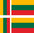 Lituanie lot de 4 stickers autocollants en vinyle