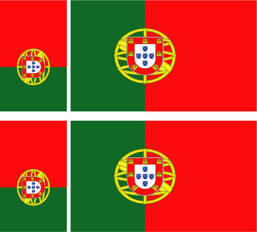 PORTUGAL 4 x drapeau sticker