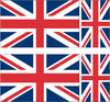 UNITED KINGDOM 4X flag adhesive vinyl stickers