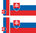 SLOVAKIA 4X flag adhesive vinyl stickers