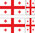 GEORGIE 4 x drapeau sticker
