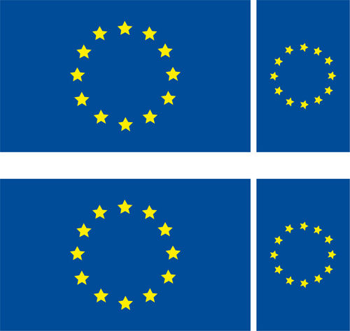 EUROPE 4 x drapeau sticker