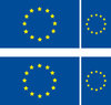 EUROPE 4X flag adhesive vinyl stickers