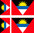 Antigua et Barbuda 4 stickers autocollants en vinyle