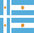 ARGENTINE 4 x drapeau sticker