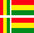 BOLIVIE 4 x drapeau sticker