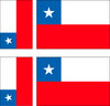 CHILE 4X flag adhesive vinyl stickers