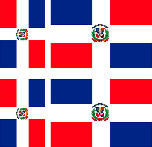 REP. DOMINICAN 4X flag adhesive vinyl stickers