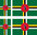 DOMINIQUE 4 x drapeau sticker