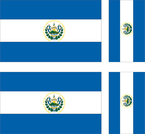 EL SALVADOR 4 x drapeau sticker