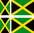 JAMAICA 4X flag adhesive vinyl stickers