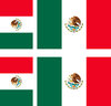 MEXIQUE 4 x drapeau sticker