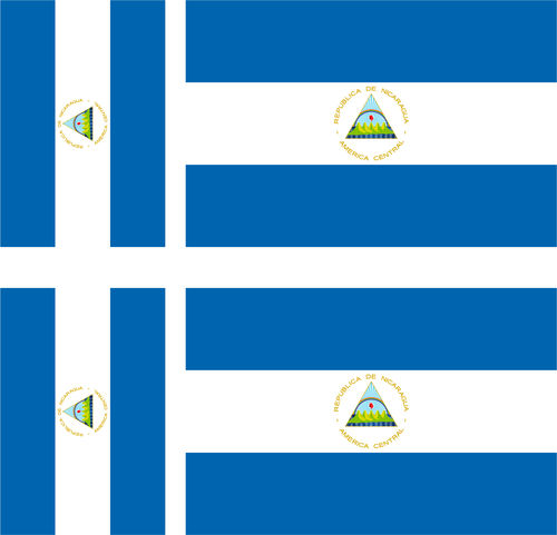NICARAGUA 4 x drapeau sticker